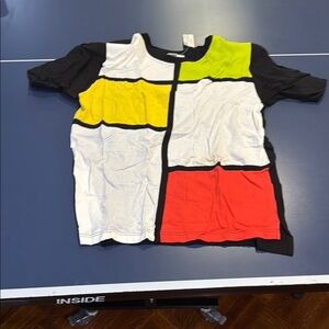 The Limited Color Block Short Sleeve Tee - Black, White, Red, Yellow, Green